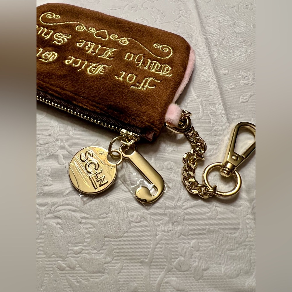 Stoney Clover x Juicy Couture Brown Embroidered Keychain Wallet - Picture 3 of 8